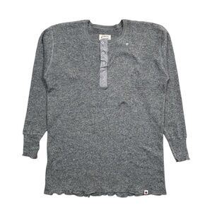 Stanfields Wool Blend Knit Thermal Rib Heavyweight Henley Sweater Mens 2XL
